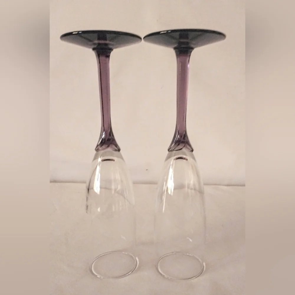Pair of Domaine Amethyst Stemmed Champagne Flutes - Picture 5 of 9